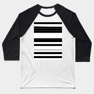 Black and White Stripes Baseball T-Shirt